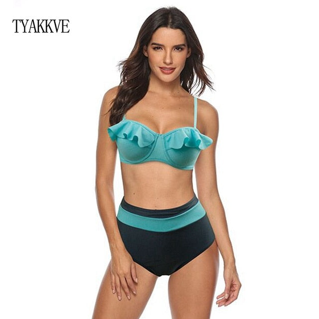 TYAKKVE Sexy 2019 Bikini Set Swimwear Women Print Swimsuit Push Up Polka Dots Bikini Plus Size BathingSuit Beachwear Biquini 3XL