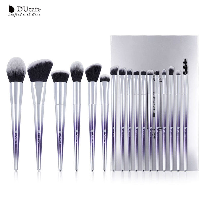 DUcare Brushes for Makeup 9/17 PCS Brush Set Eyeshadow Powder Eyebrow Foundation Brush Synthetic Hair Make Up Cosmetic Tools