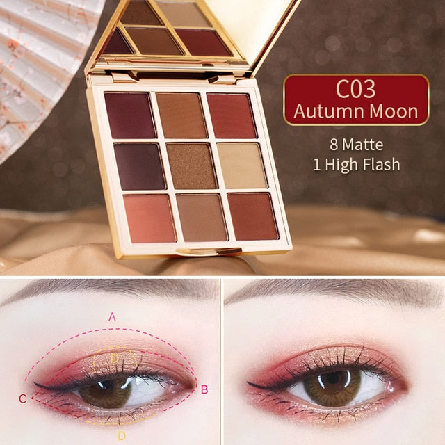 CATKIN Eternal Love Seasonal 9 Colors Eyeshadow Palette Long-lasting Easy To Wear Waterproof / Water-Resistant Christmas Makeup